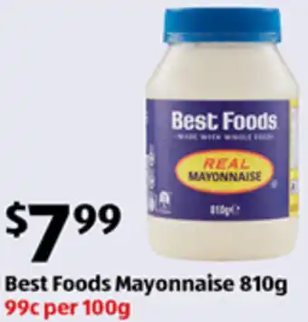 Best Foods Mayonnaise 810g