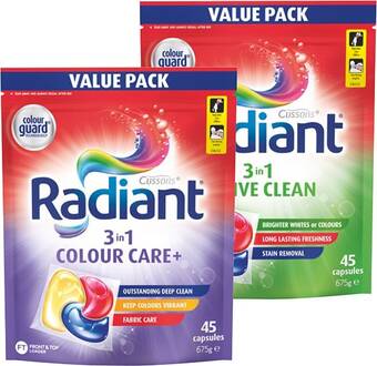 BIG W Radiant 45-pack laundry capsules offer