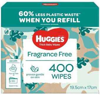 BIG W Huggies 400-pack fragrance free wipes offer