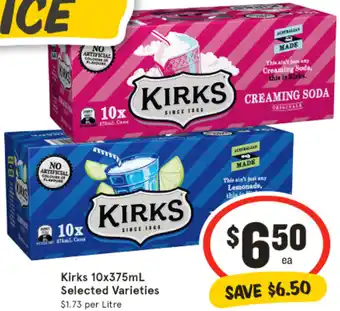 IGA Kirks 10x375mL offer