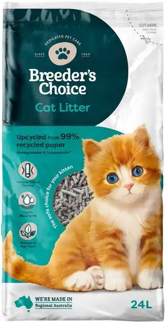 BIG W Breeder's choice cat litter 24-litre offer