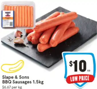 IGA Slape & Sons BBQ Sausages 1.5kg offer