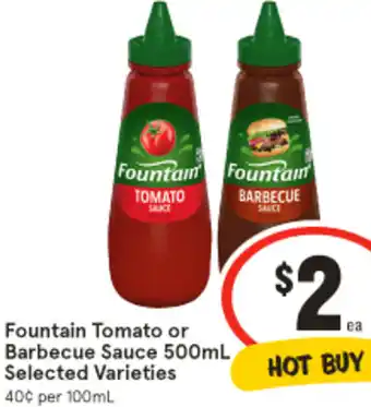 IGA Fountain Tomato or Barbecue Sauce 500mL offer