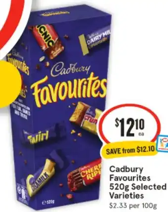 IGA Cadbury Favourites 520g offer