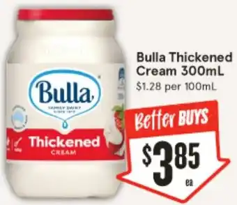 IGA Bulla Thickened Cream 300mL offer