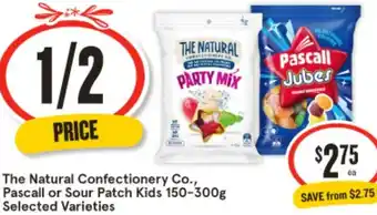 IGA The Natural Confectionery Co., Pascall or Sour Patch Kids 150-300g offer