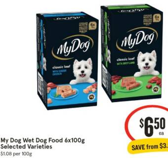 IGA My Dog Wet Dog Food 6x100g offer