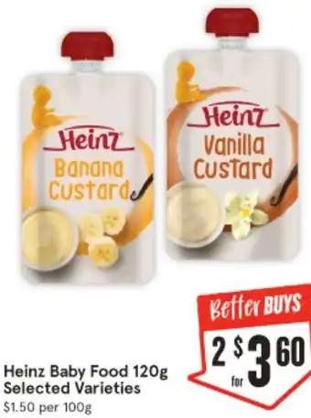 IGA Heinz Baby Food 120g offer