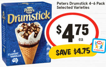 IGA Peters Drumstick 4-6 Pack offer