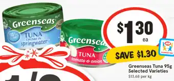 IGA Greenseas Tuna 95g offer
