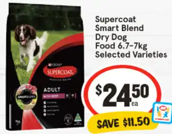 IGA Supercoat Smart Blend Dry Dog Food 6.7-7kg offer