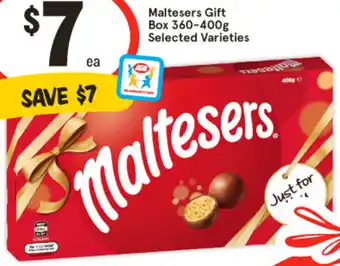 IGA Maltesers Gift Box 360-400g offer