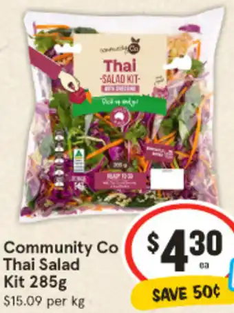 IGA Community Co Thai Salad Kit 285g offer