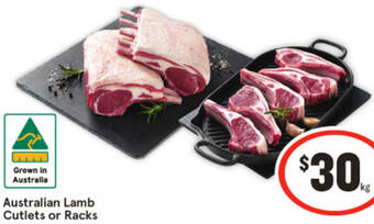 IGA Australian Lamb Cutlets or Racks offer