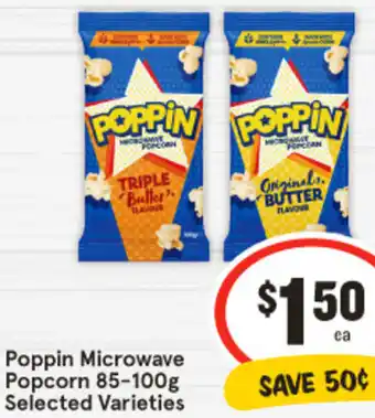 Poppin Microwave Popcorn 85-100g