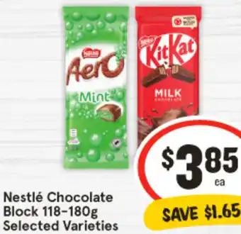 IGA Nestlé Chocolate Block 118-180g offer