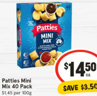 Patties Mini Mix 40 Pack