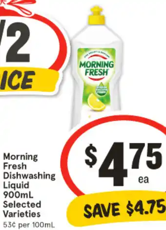 IGA Morning Fresh Dishwashing Liquid 900mL offer