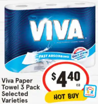 IGA Viva Paper Towel 3 Pack offer