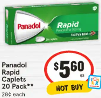 Panadol Rapid Caplets 20 Pack