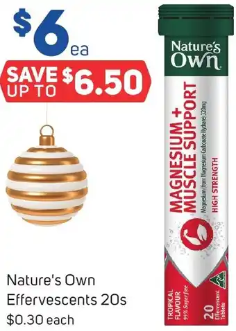 Foodland Nature's Own Effervescents 20s offer
