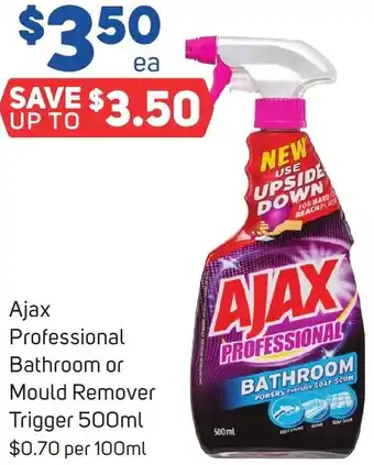 Foodland Ajax Professional Bathroom or Mould Remover Trigger 500ml offer