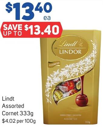 Foodland Lindt Assorted Cornet 333g offer