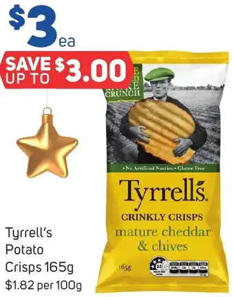 Foodland Tyrrell's Potato Crisps 165g offer