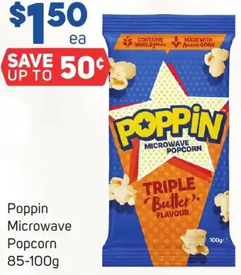Poppin Microwave Popcorn 85-100g
