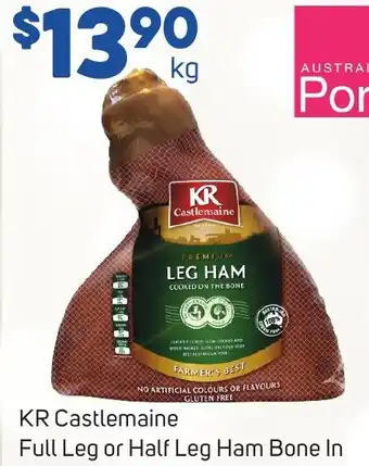 Foodland KR Castlemaine Full Leg or Half Leg Ham Bone In offer