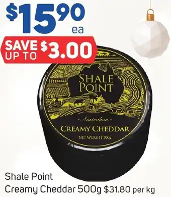 Foodland Shale Point Creamy Cheddar 500g offer