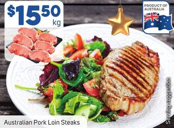 Foodland Australian Pork Loin Steaks offer
