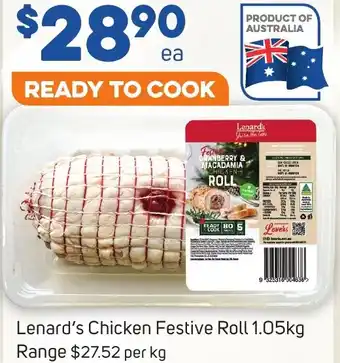 Lenard's Chicken Festive Roll 1.05kg