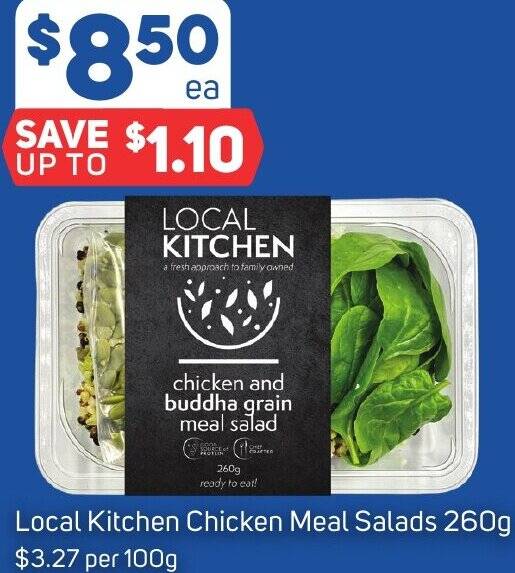 Local Kitchen Chicken Meal Salads 260g offer at Foodland