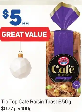 Tip Top Café Raisin Toast 650g