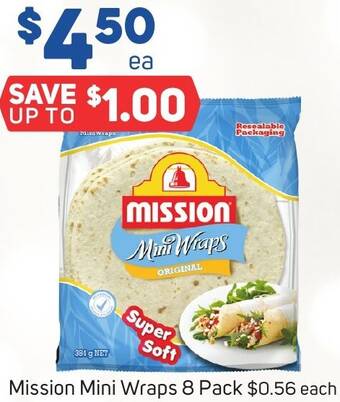 Foodland Mission Mini Wraps 8 Pack offer