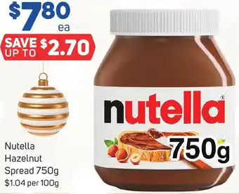 Foodland Nutella Hazelnut Spread 750g offer