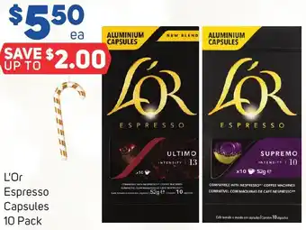 Foodland L'Or Espresso Capsules 10 Pack offer