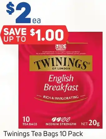 Foodland Twinings Tea Bags 10 Pack offer