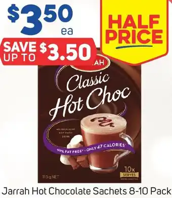 Foodland Jarrah Hot Chocolate Sachets 8-10 Pack offer
