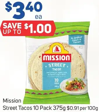 Foodland Mission Street Tacos 10 Pack 375g offer