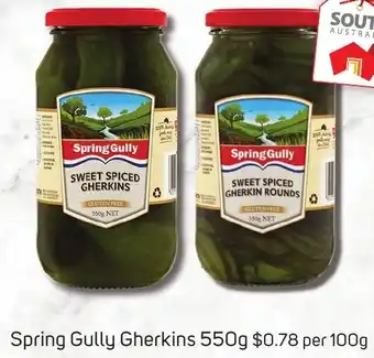 Spring Gully Gherkins 550g