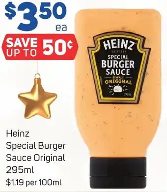 Foodland Heinz Special Burger Sauce Original 295ml offer