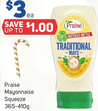 Praise Mayonnaise Squeeze 365-410g