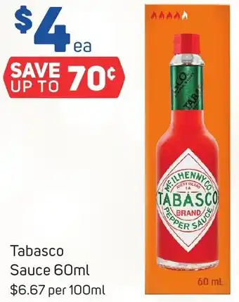 Foodland Tabasco Sauce 60ml offer