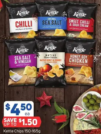 Foodland Kettle Chips 150-165g offer