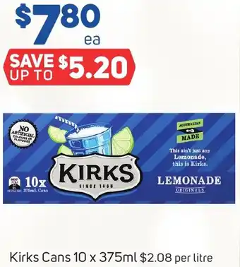 Foodland Kirks Cans 10 x 375ml offer