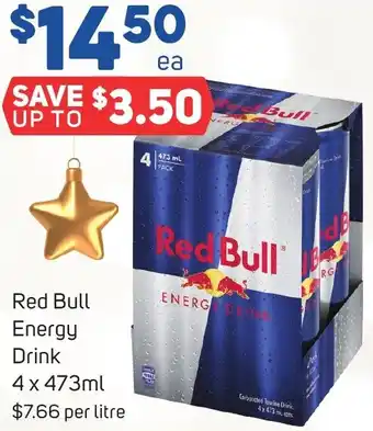 Foodland Red Bull Energy Drink 4 x 473ml offer