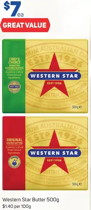 Western Star Butter 500g