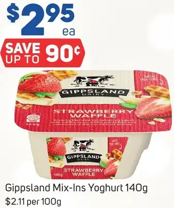 Foodland Gippsland Mix-Ins Yoghurt 140g offer